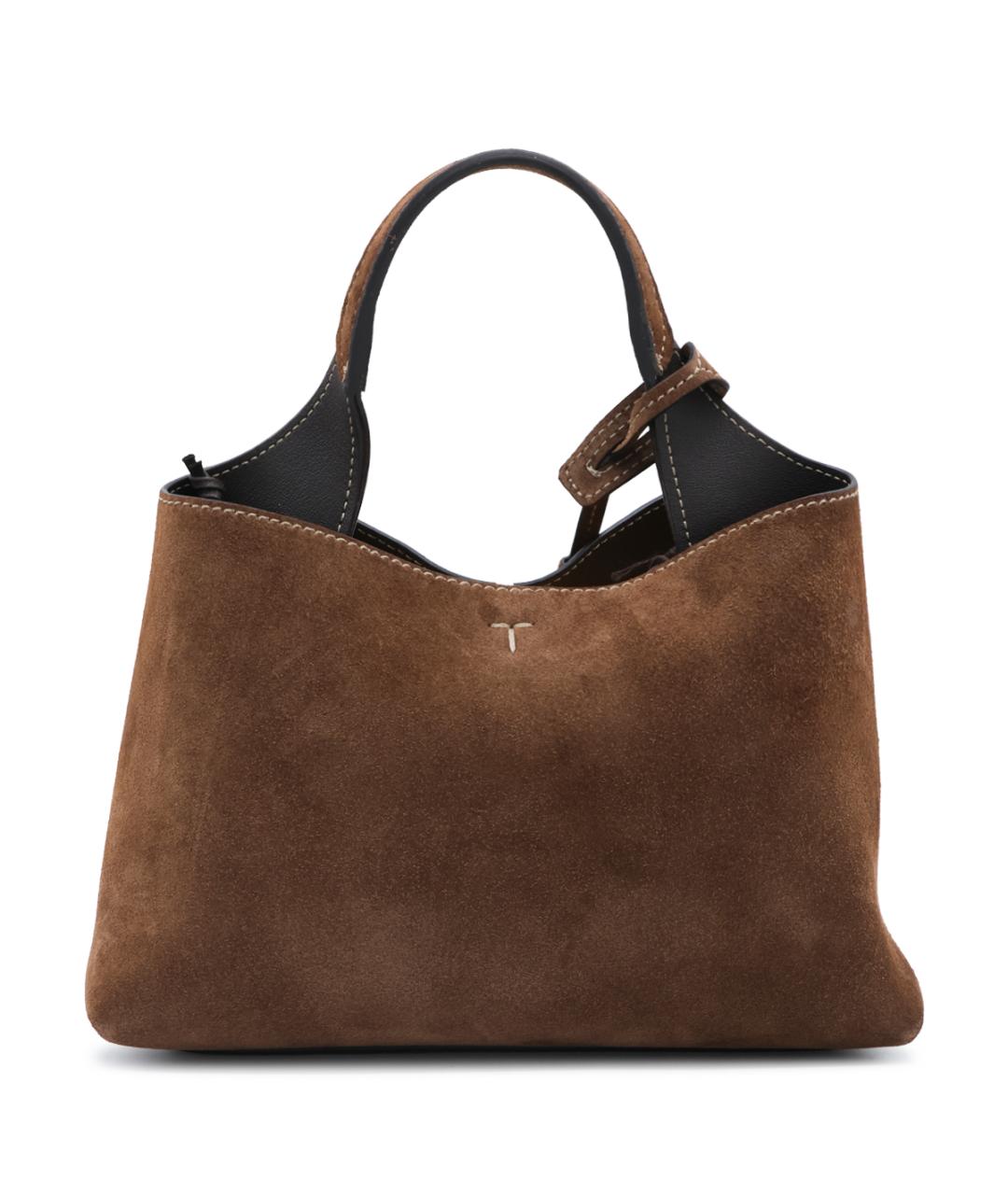 TOD'S Коричневая кожаная сумка тоут, фото 3