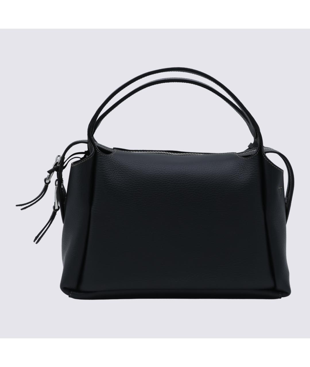 TOD'S Черная кожаная сумка тоут, фото 6