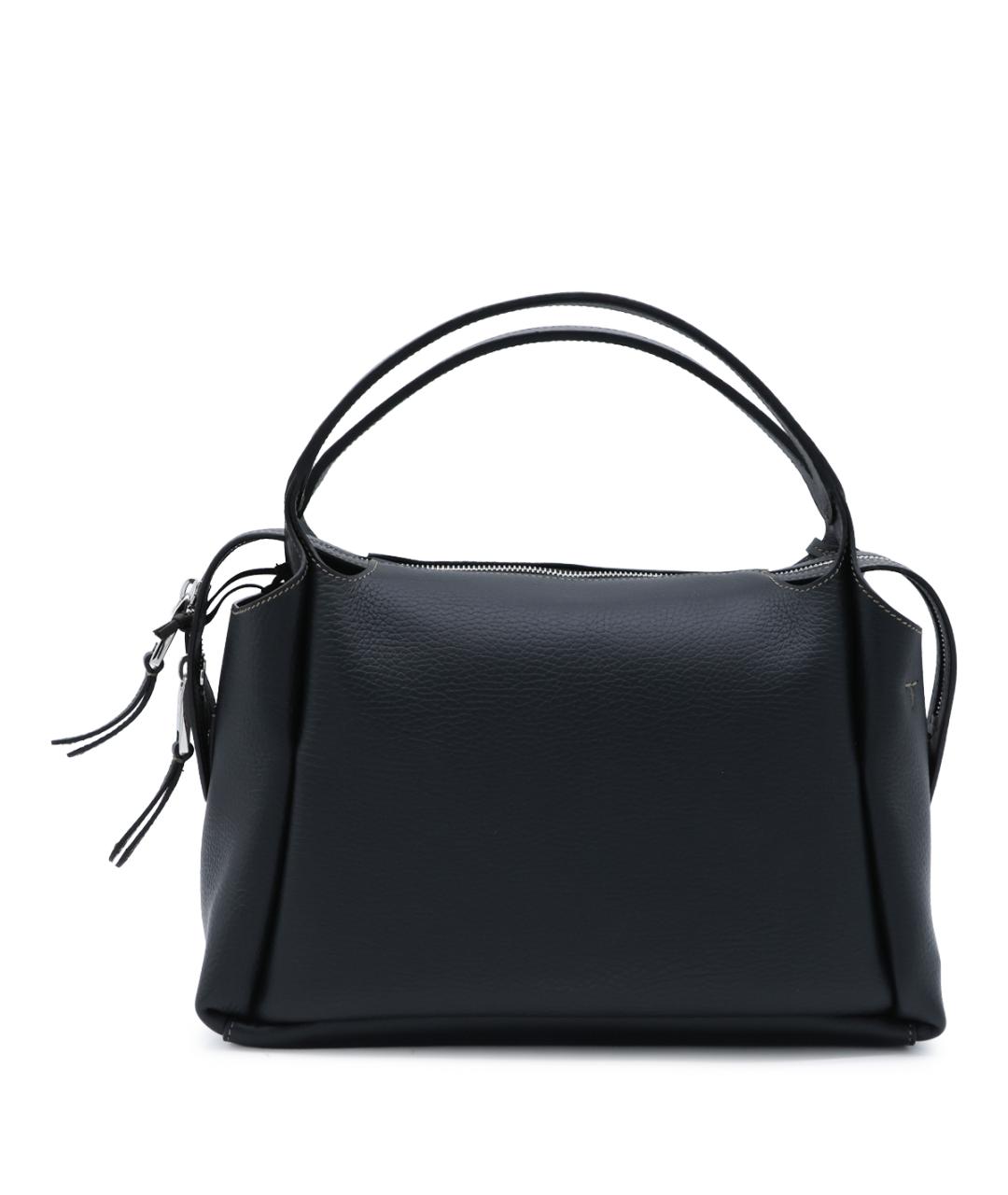 TOD'S Черная кожаная сумка тоут, фото 5