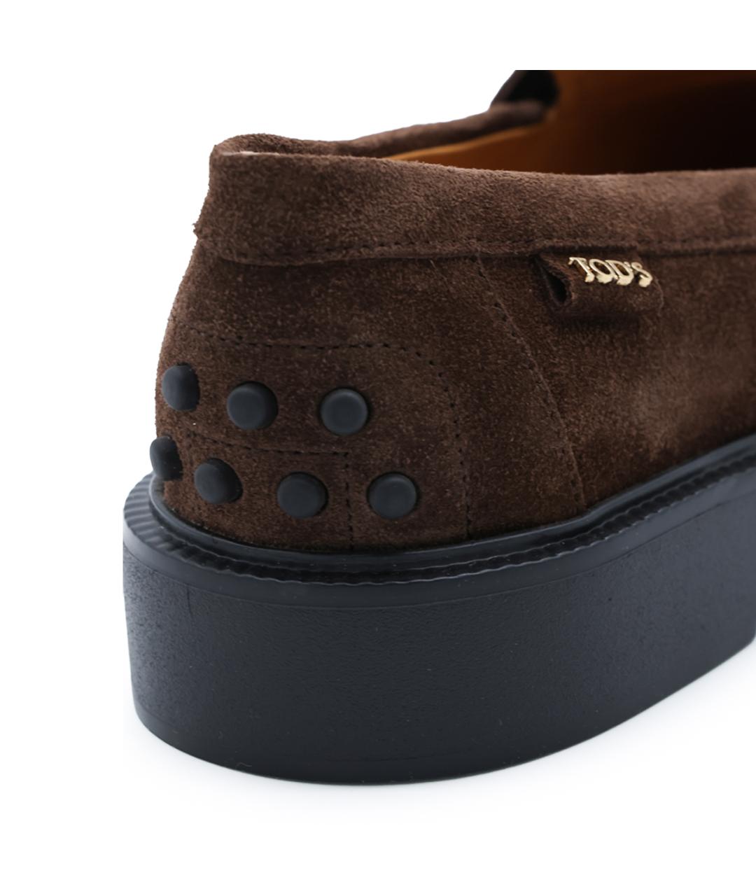 TOD'S Коричневые замшевые лоферы, фото 7