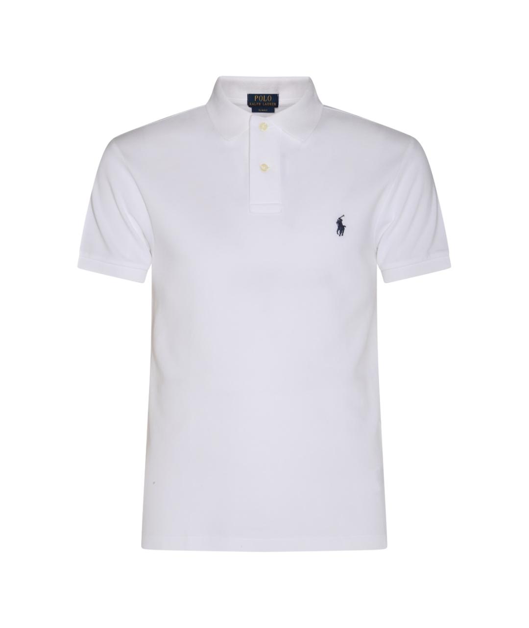 POLO RALPH LAUREN Белое хлопковое поло с коротким рукавом, фото 1