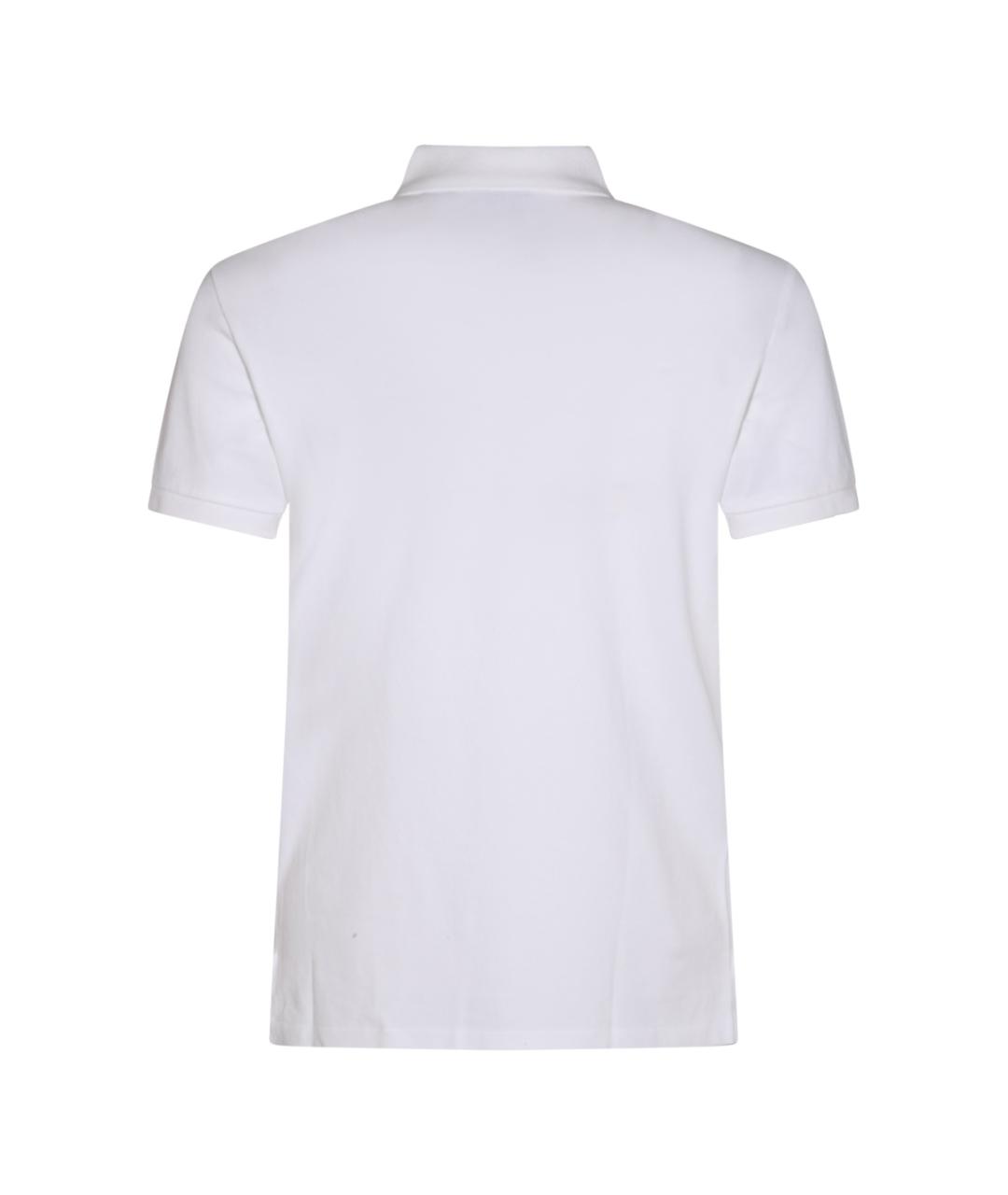 POLO RALPH LAUREN Белое хлопковое поло с коротким рукавом, фото 2