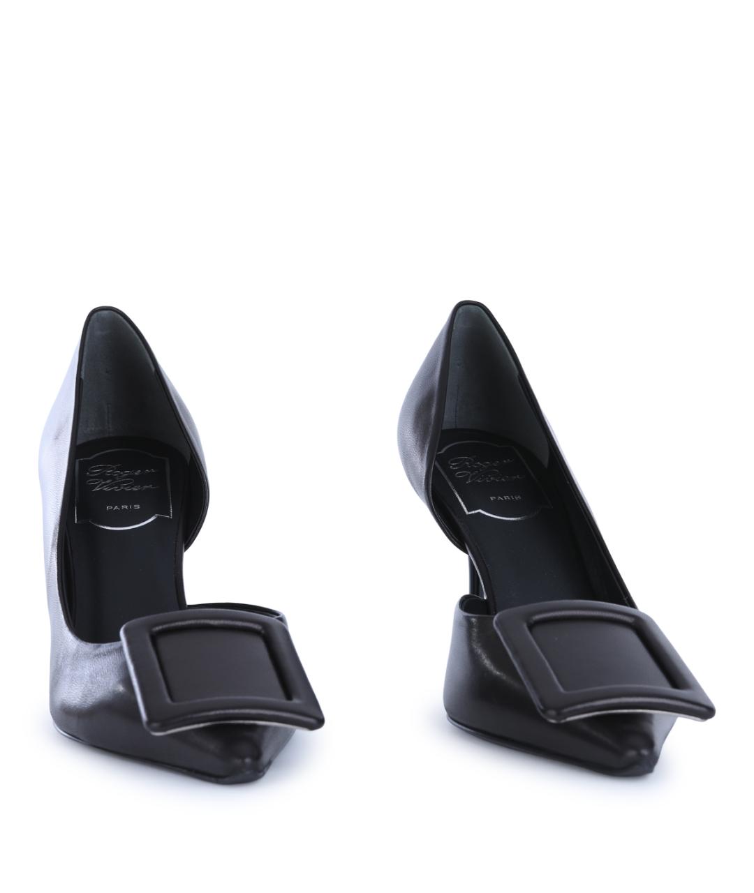 ROGER VIVIER Черные кожаные туфли, фото 2