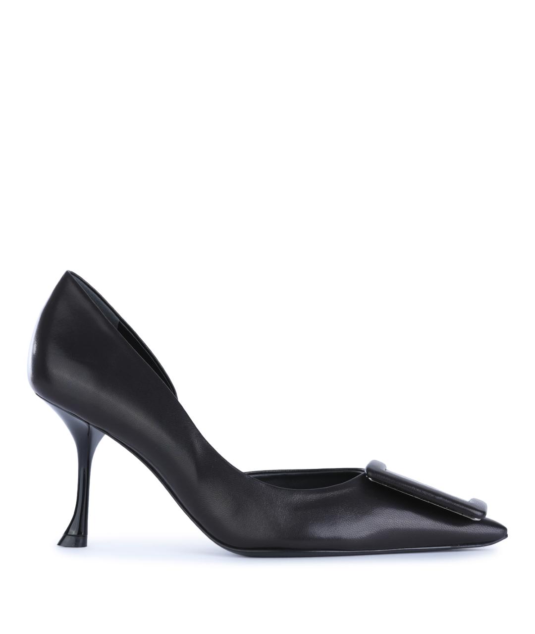 ROGER VIVIER Черные кожаные туфли, фото 1