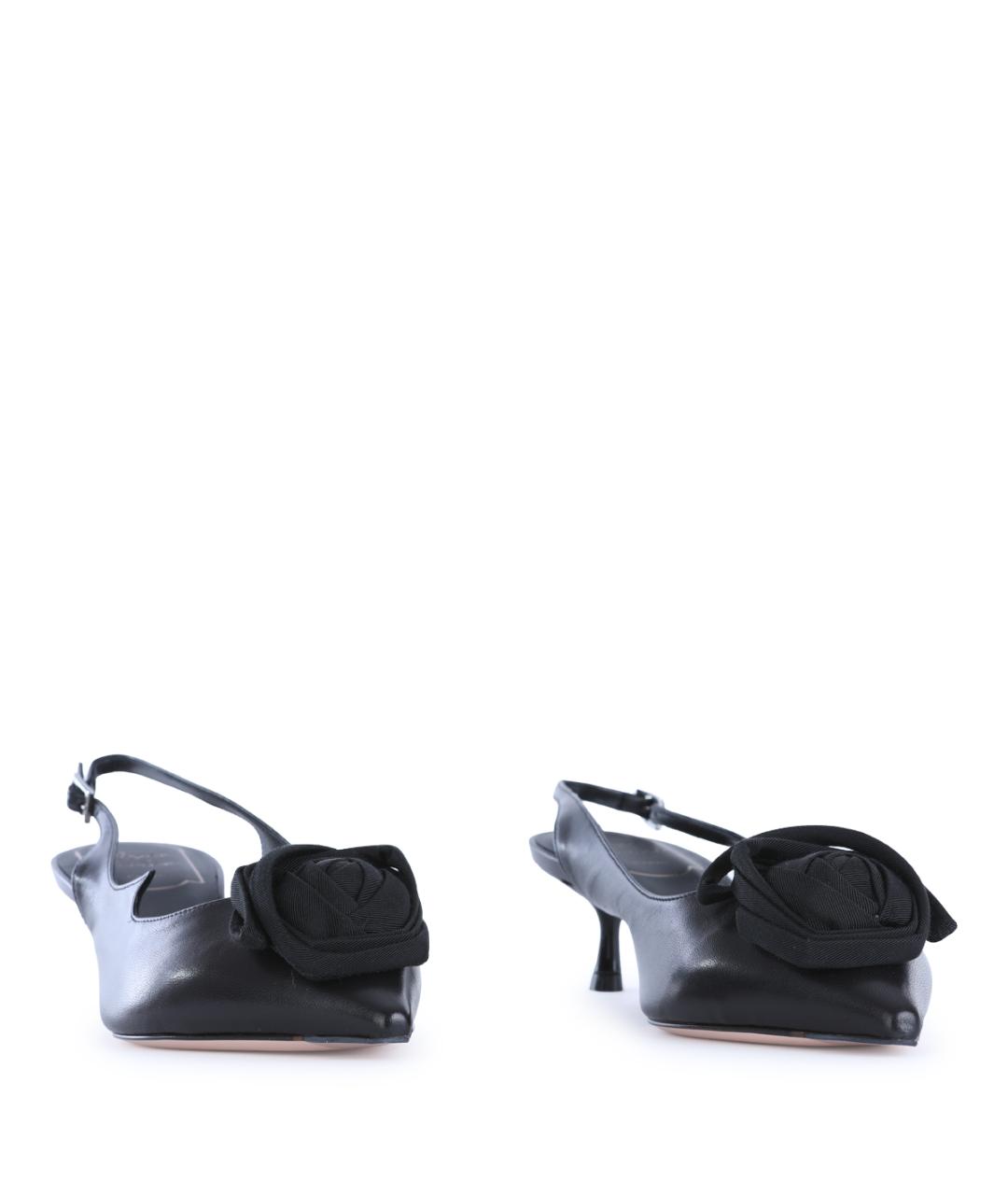 ROGER VIVIER Черные кожаные туфли, фото 2