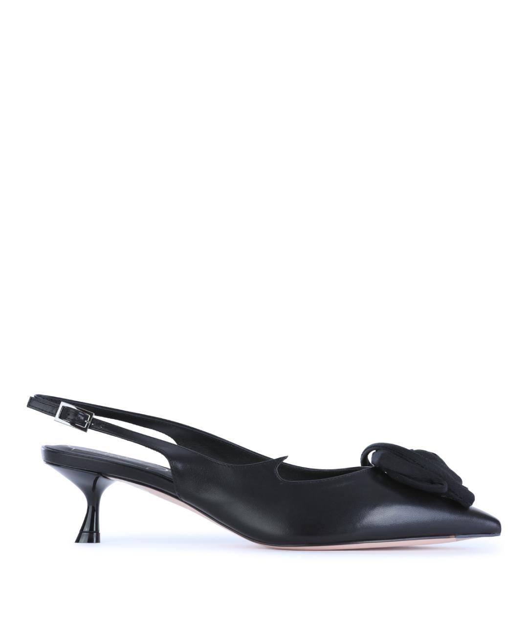 ROGER VIVIER Черные кожаные туфли, фото 1