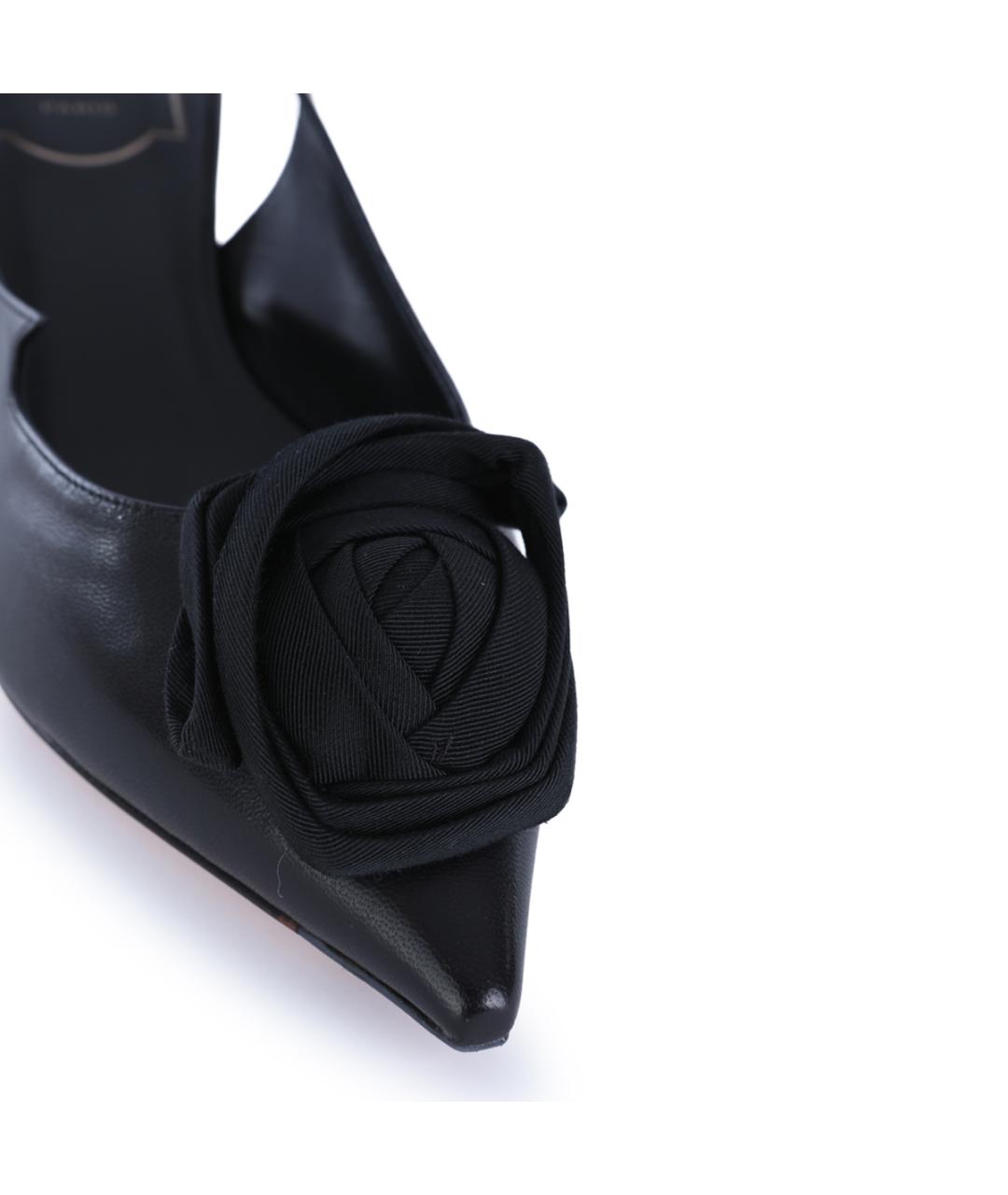 ROGER VIVIER Черные кожаные туфли, фото 4