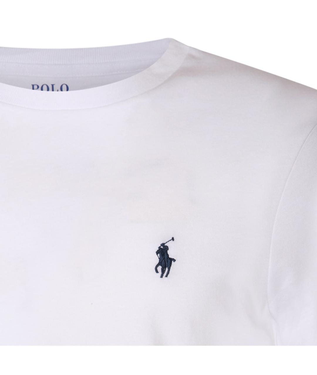POLO RALPH LAUREN Белая хлопковая футболка, фото 3