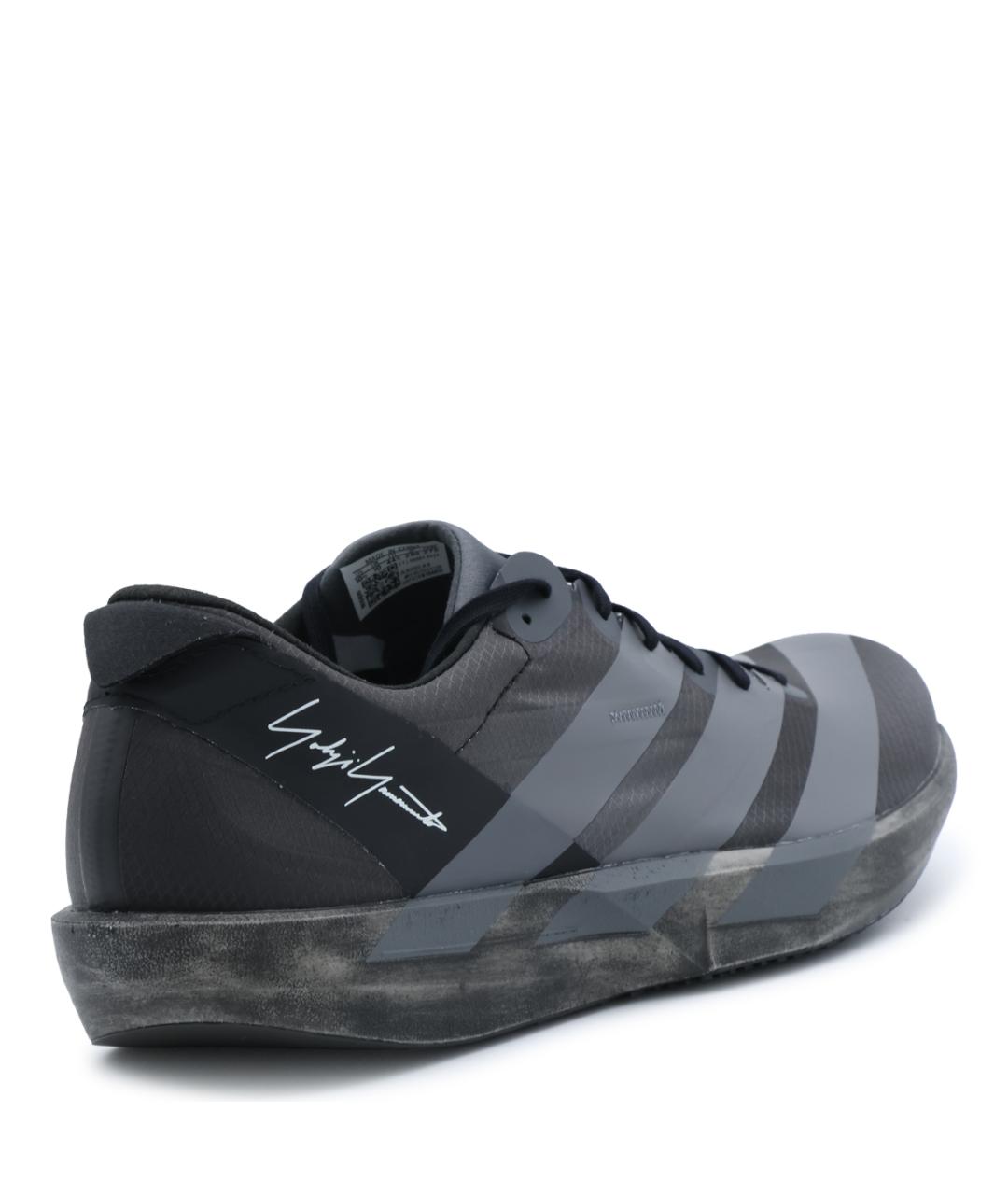 Y-3 Черные текстильные низкие кроссовки / кеды, фото 3