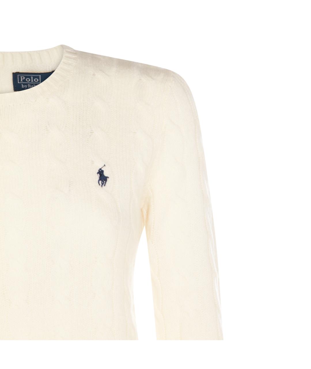POLO RALPH LAUREN Бежевый шерстяной джемпер / свитер, фото 3