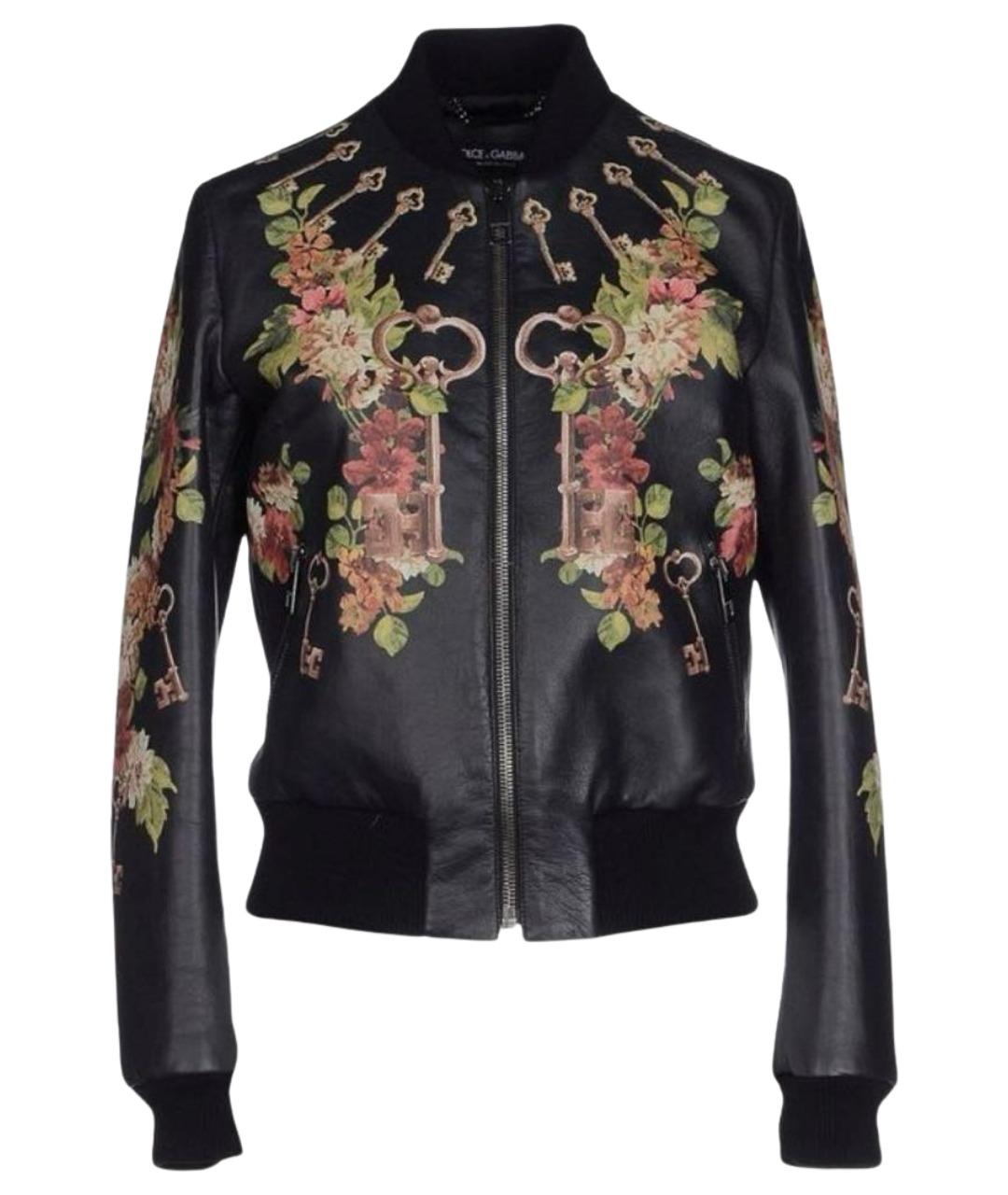DOLCE&GABBANA Черная кожаная куртка, фото 1
