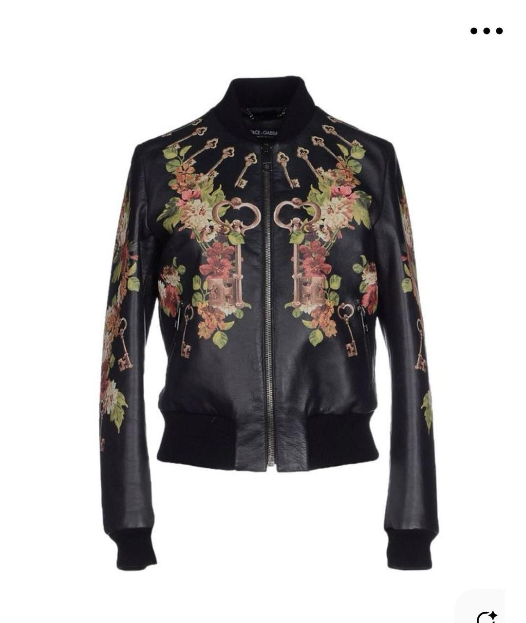 DOLCE&GABBANA Черная кожаная куртка, фото 8