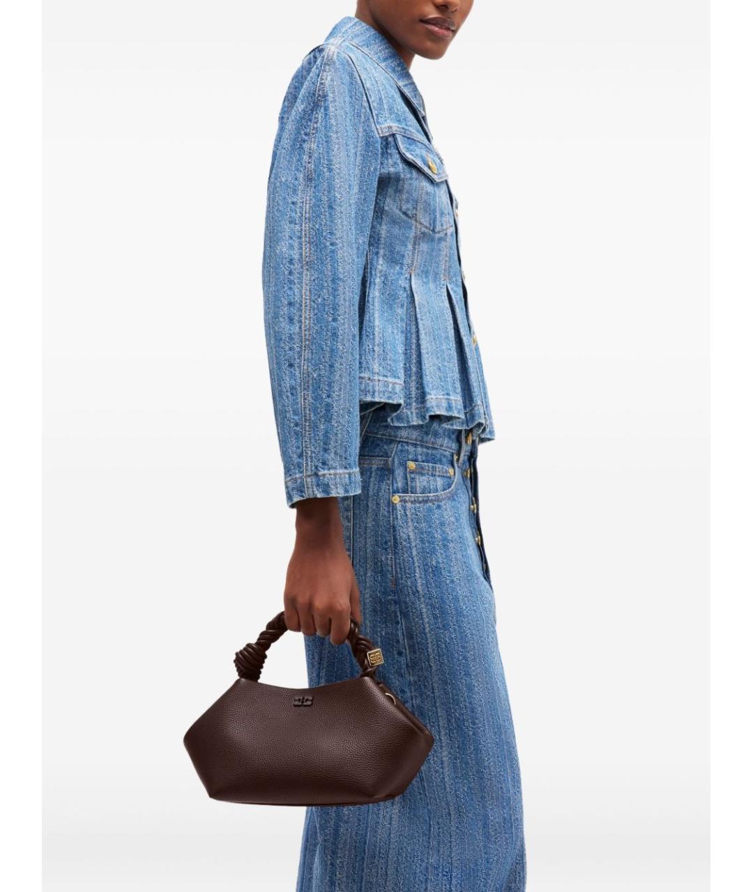 GANNI Коричневая сумка через плечо, фото 4