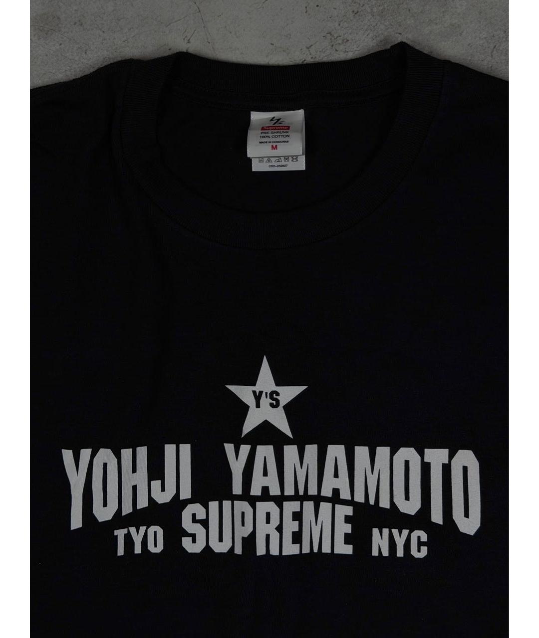 YOHJI YAMAMOTO Черная хлопковая футболка, фото 6