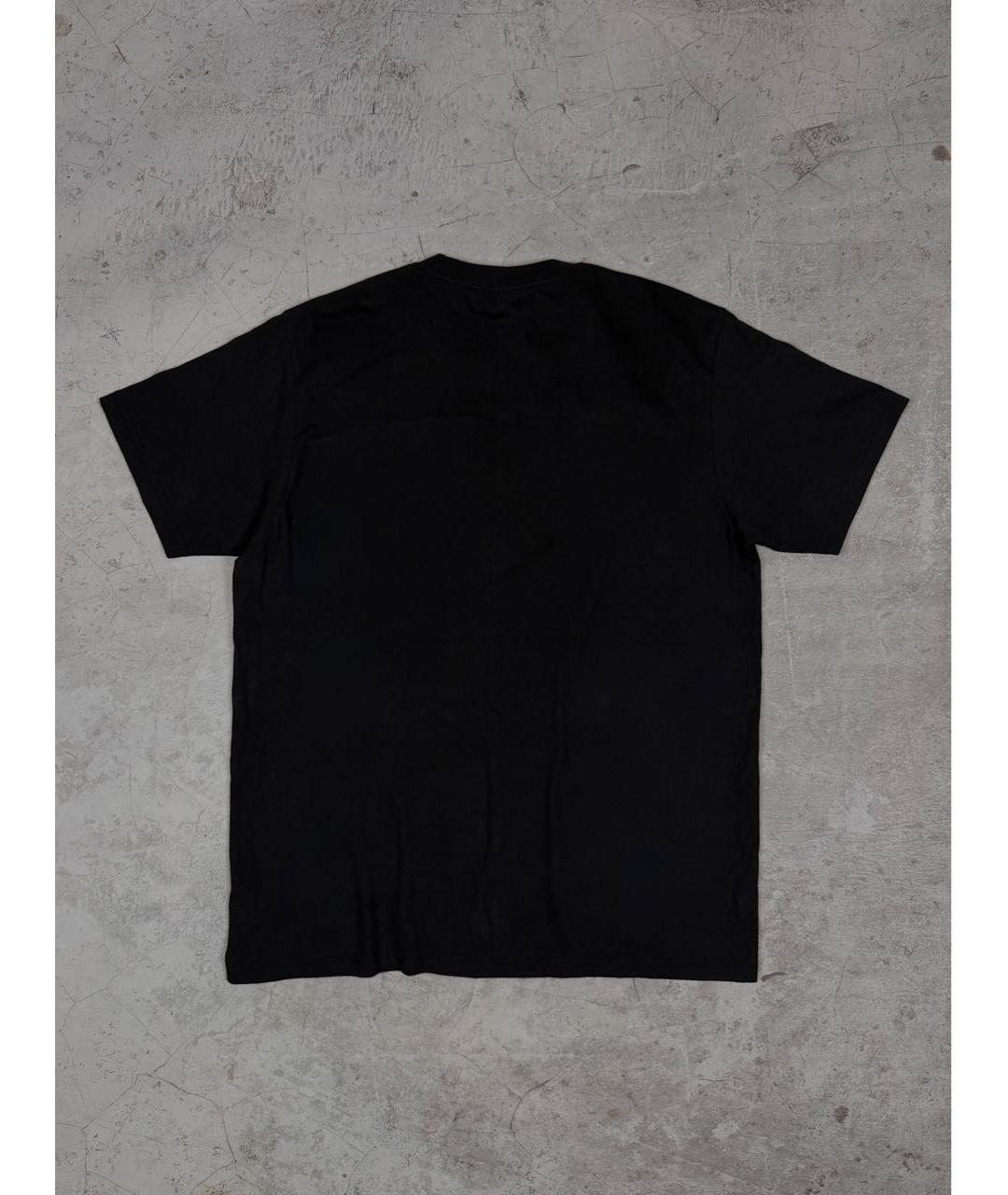 YOHJI YAMAMOTO Черная хлопковая футболка, фото 2
