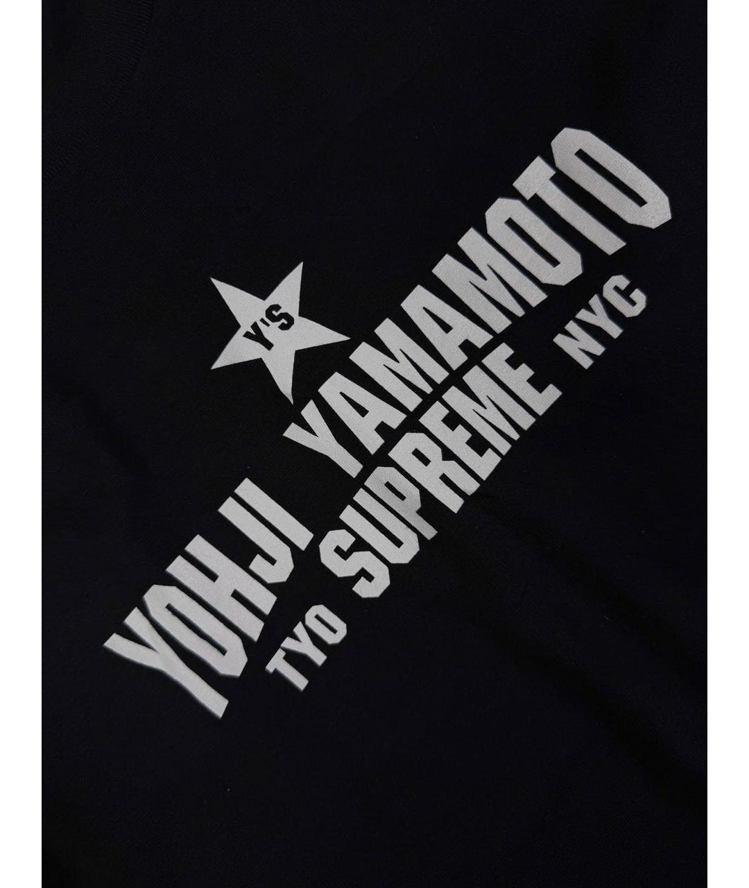 YOHJI YAMAMOTO Черная хлопковая футболка, фото 4