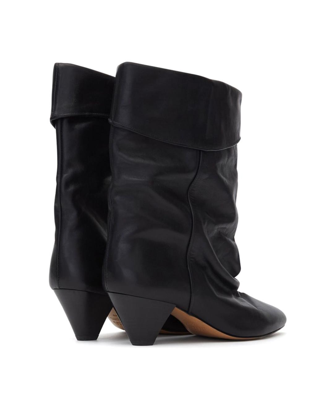 ISABEL MARANT Черные кожаные сапоги, фото 3