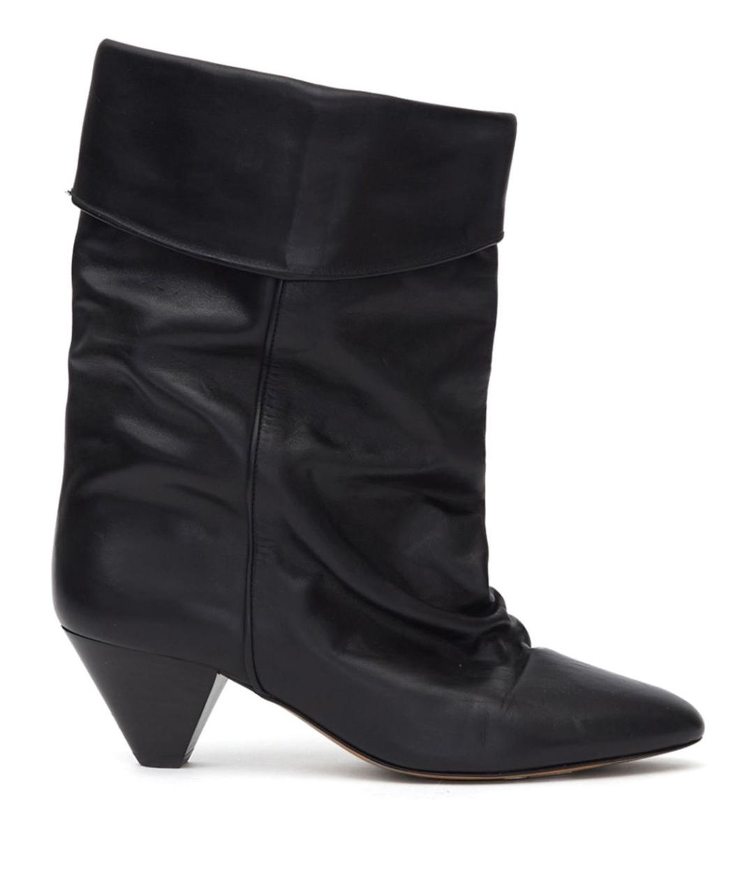 ISABEL MARANT Черные кожаные сапоги, фото 1