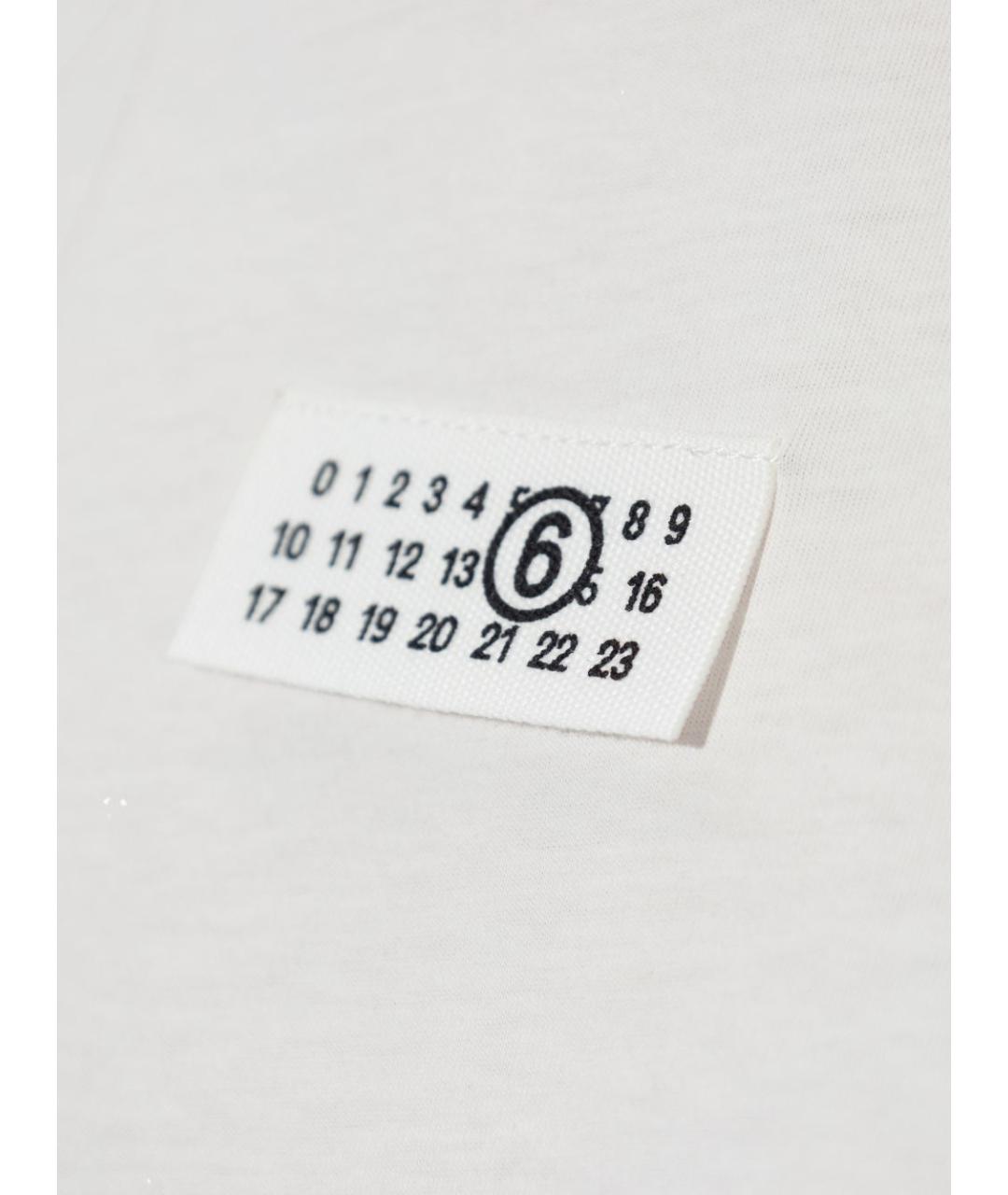MM6 MAISON MARGIELA Белая хлопковая футболка, фото 5