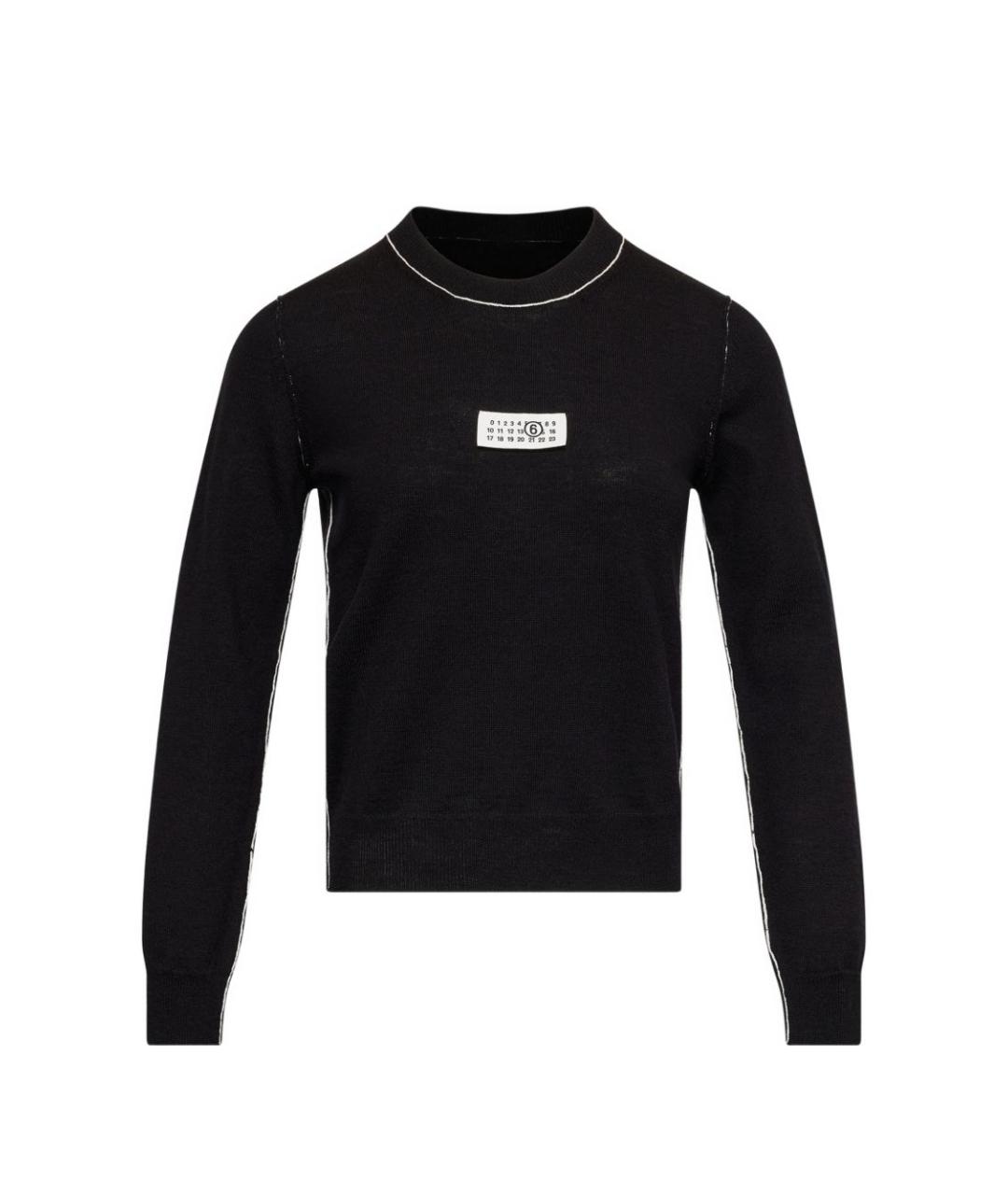 MM6 MAISON MARGIELA Черный шерстяной джемпер / свитер, фото 1