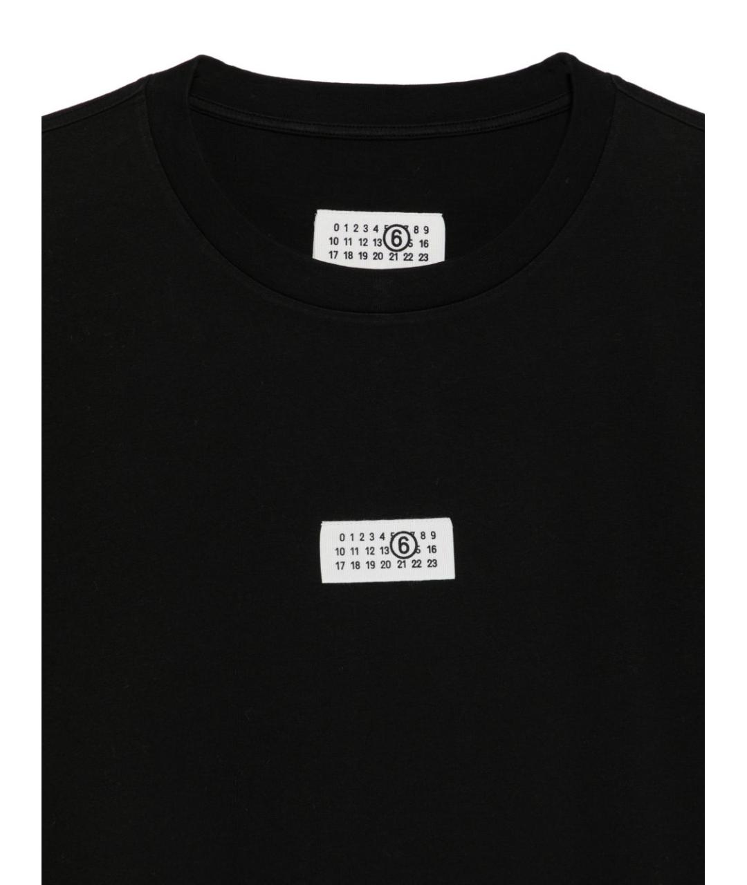 MM6 MAISON MARGIELA Черная хлопковая футболка, фото 3