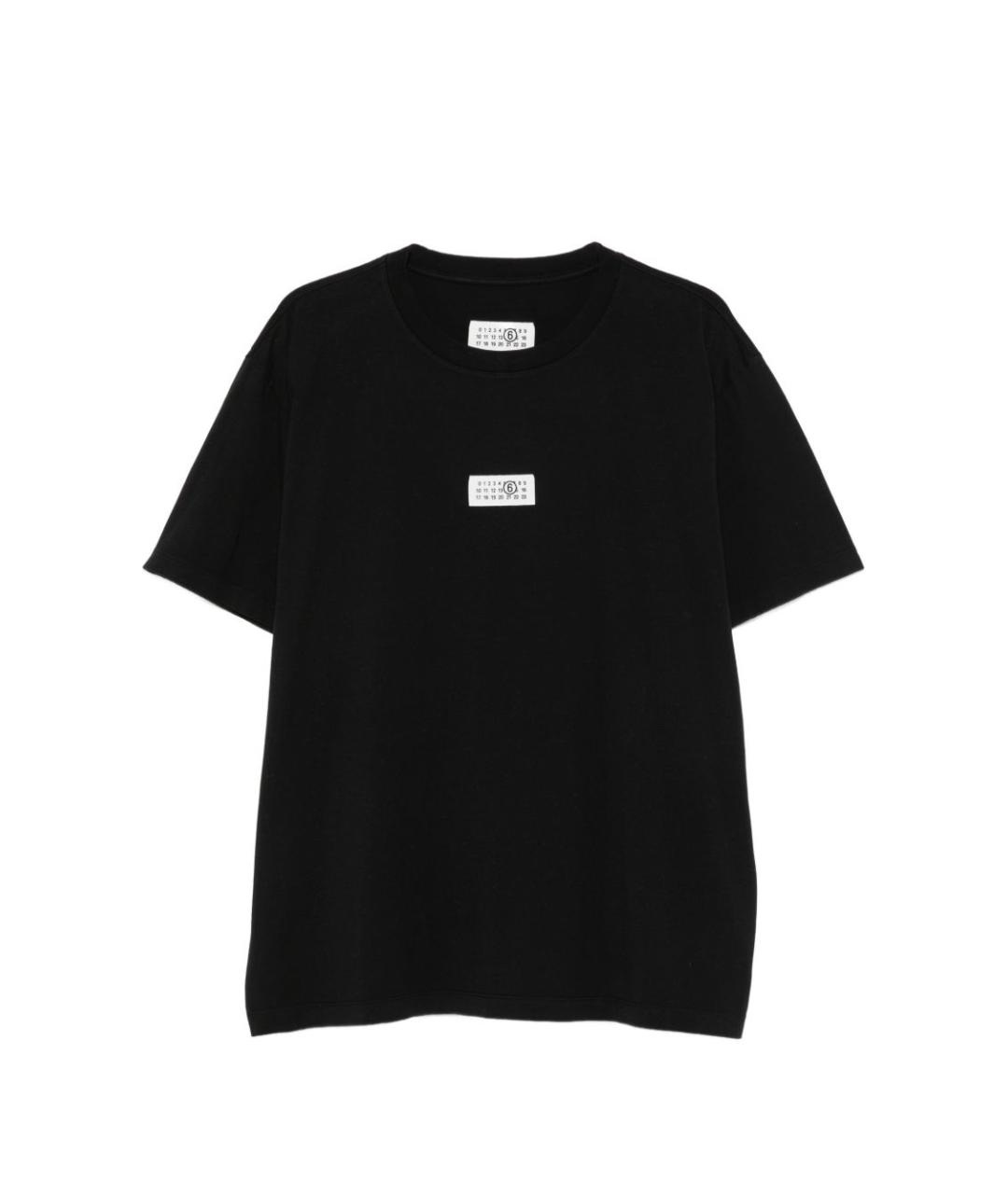 MM6 MAISON MARGIELA Черная хлопковая футболка, фото 1