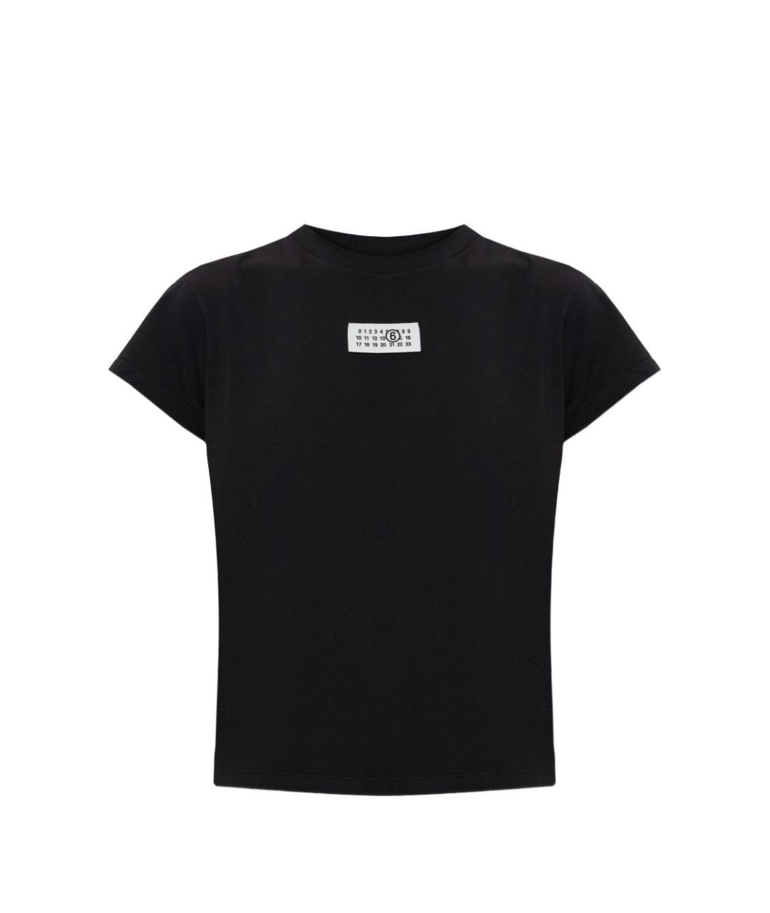MM6 MAISON MARGIELA Черная хлопковая футболка, фото 1