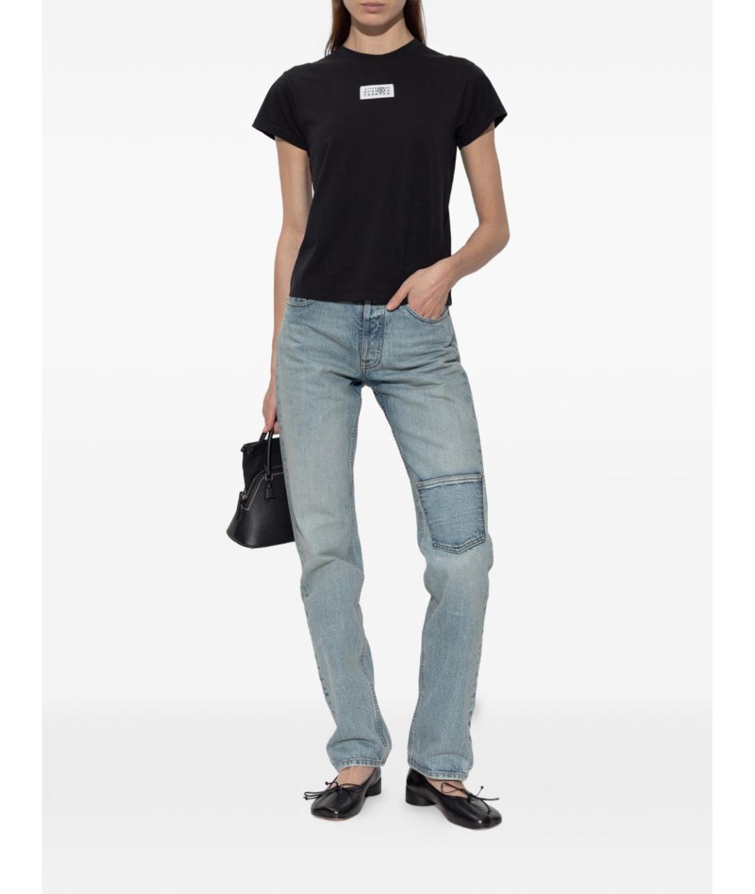 MM6 MAISON MARGIELA Черная хлопковая футболка, фото 5