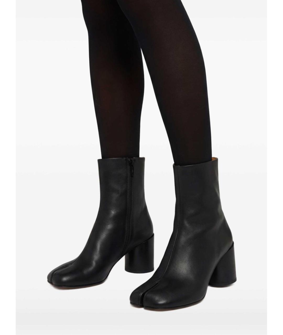 MM6 MAISON MARGIELA Черные кожаные ботинки, фото 8