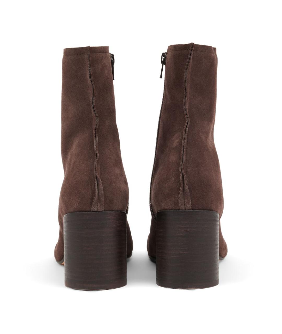 MM6 MAISON MARGIELA Коричневые замшевые ботильоны, фото 4