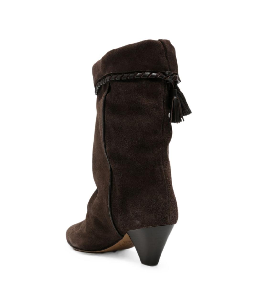 ISABEL MARANT Коричневые кожаные сапоги, фото 2