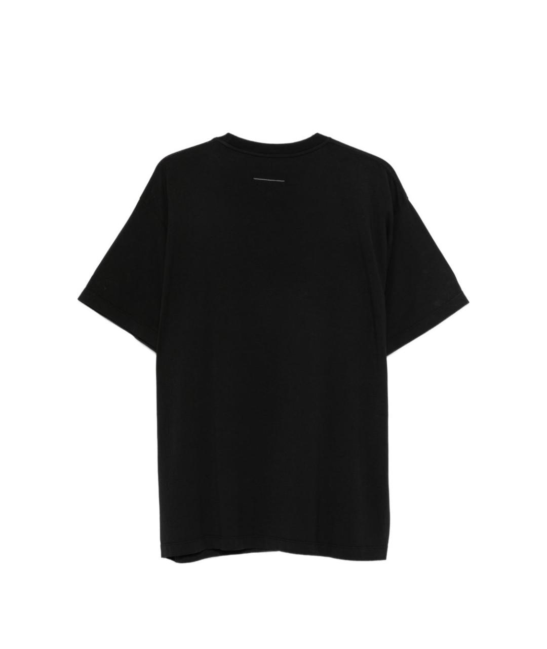 MM6 MAISON MARGIELA Черная хлопковая футболка, фото 2