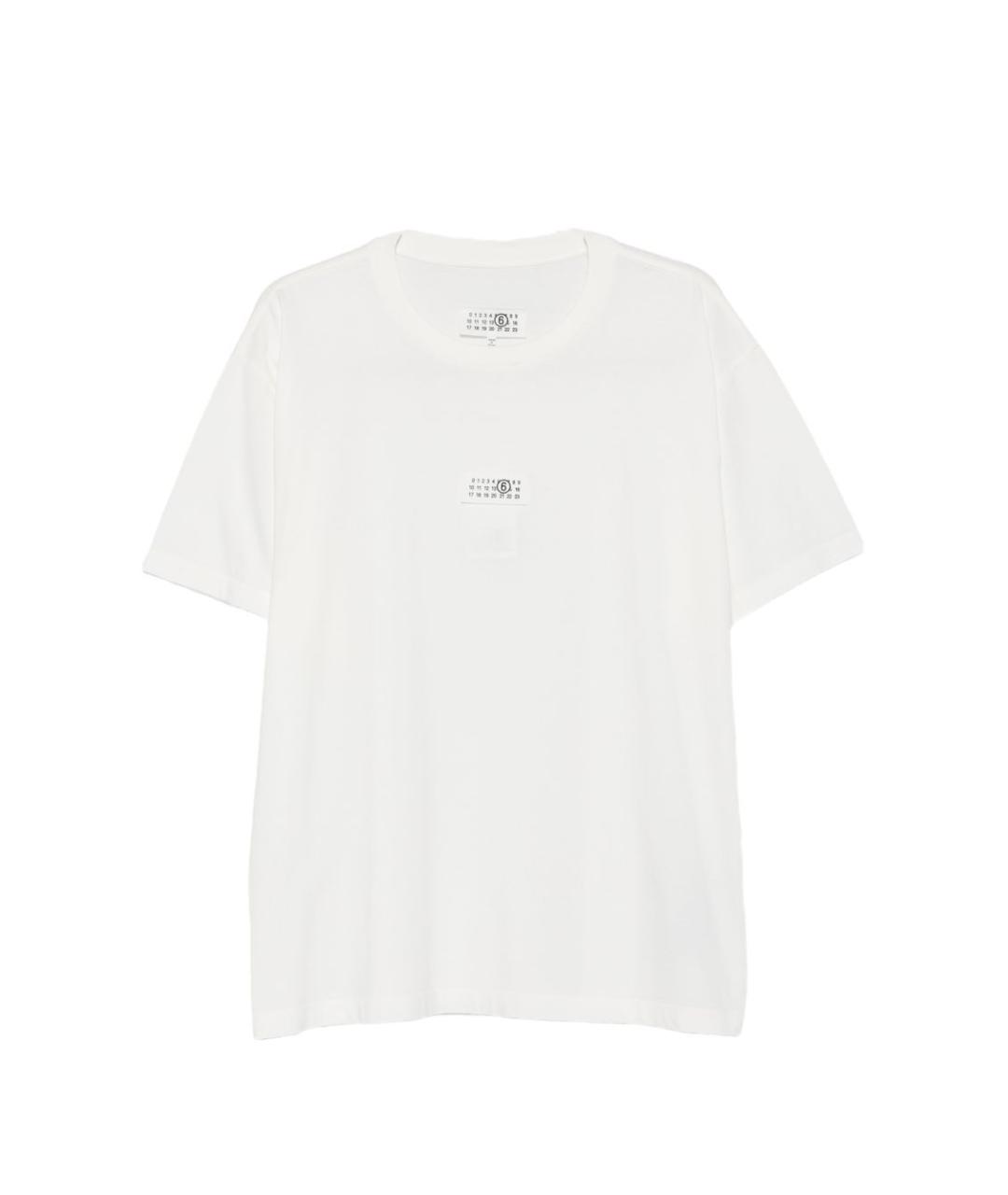 MM6 MAISON MARGIELA Белая хлопковая футболка, фото 1