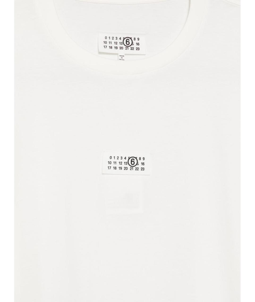 MM6 MAISON MARGIELA Белая хлопковая футболка, фото 3