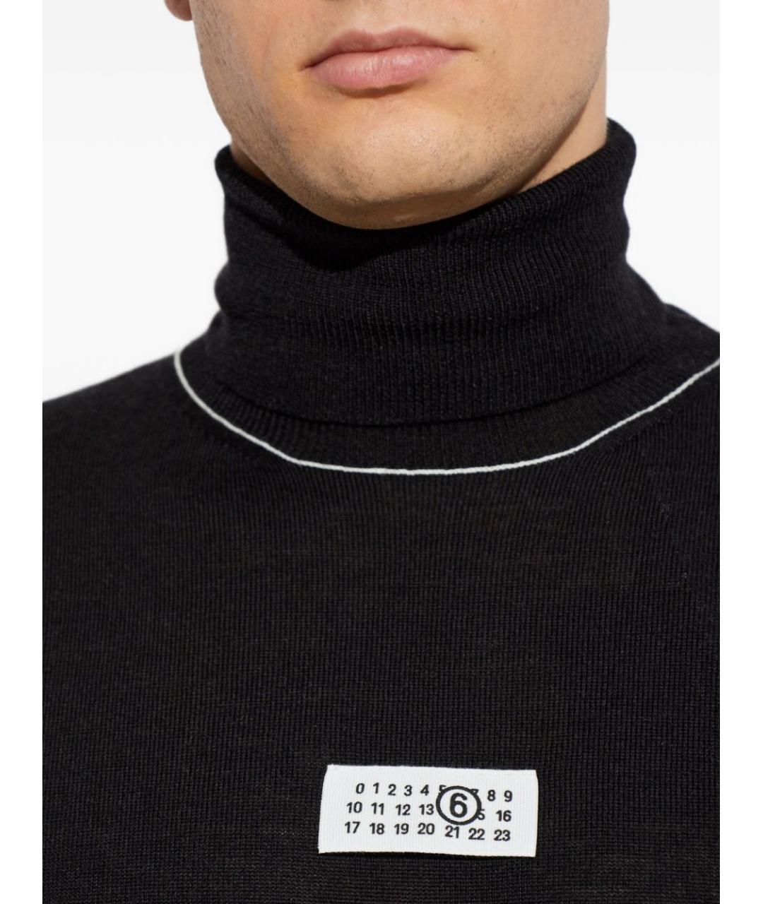 MM6 MAISON MARGIELA Черный шерстяной джемпер / свитер, фото 4