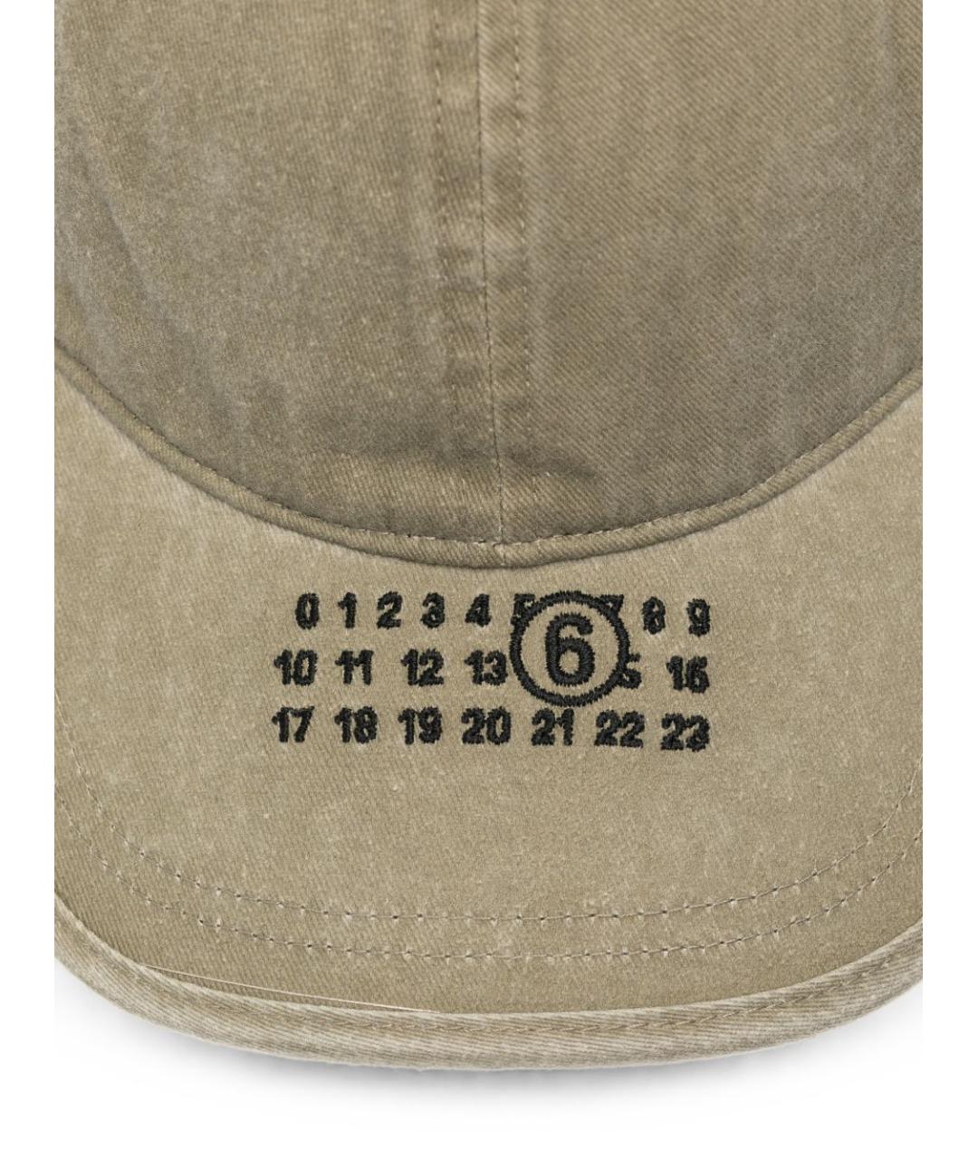 MM6 MAISON MARGIELA Хаки хлопковая кепка, фото 3