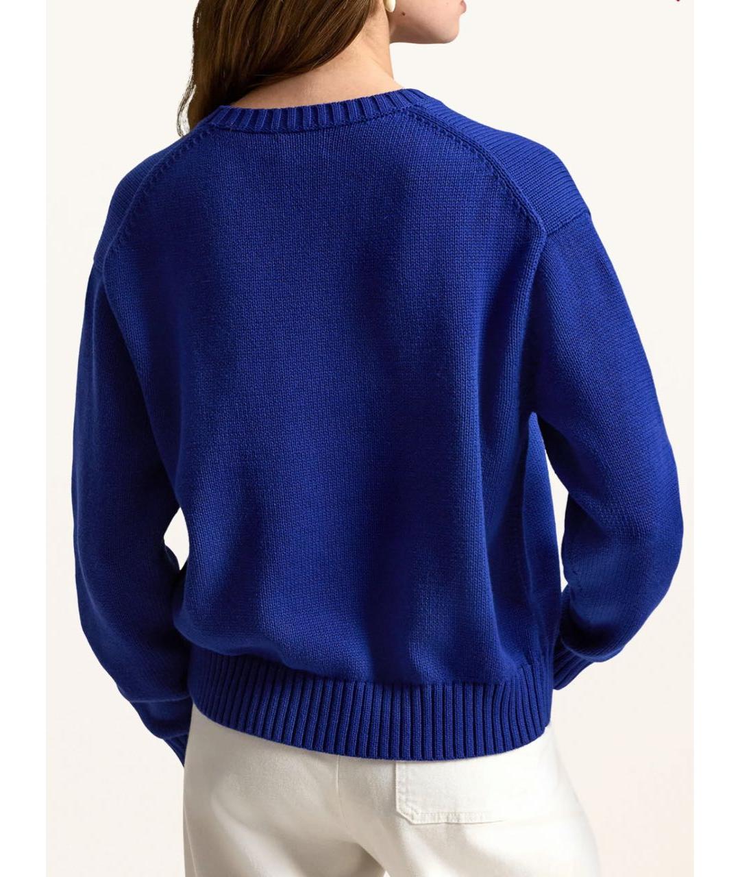 POLO RALPH LAUREN Синий хлопковый джемпер / свитер, фото 2