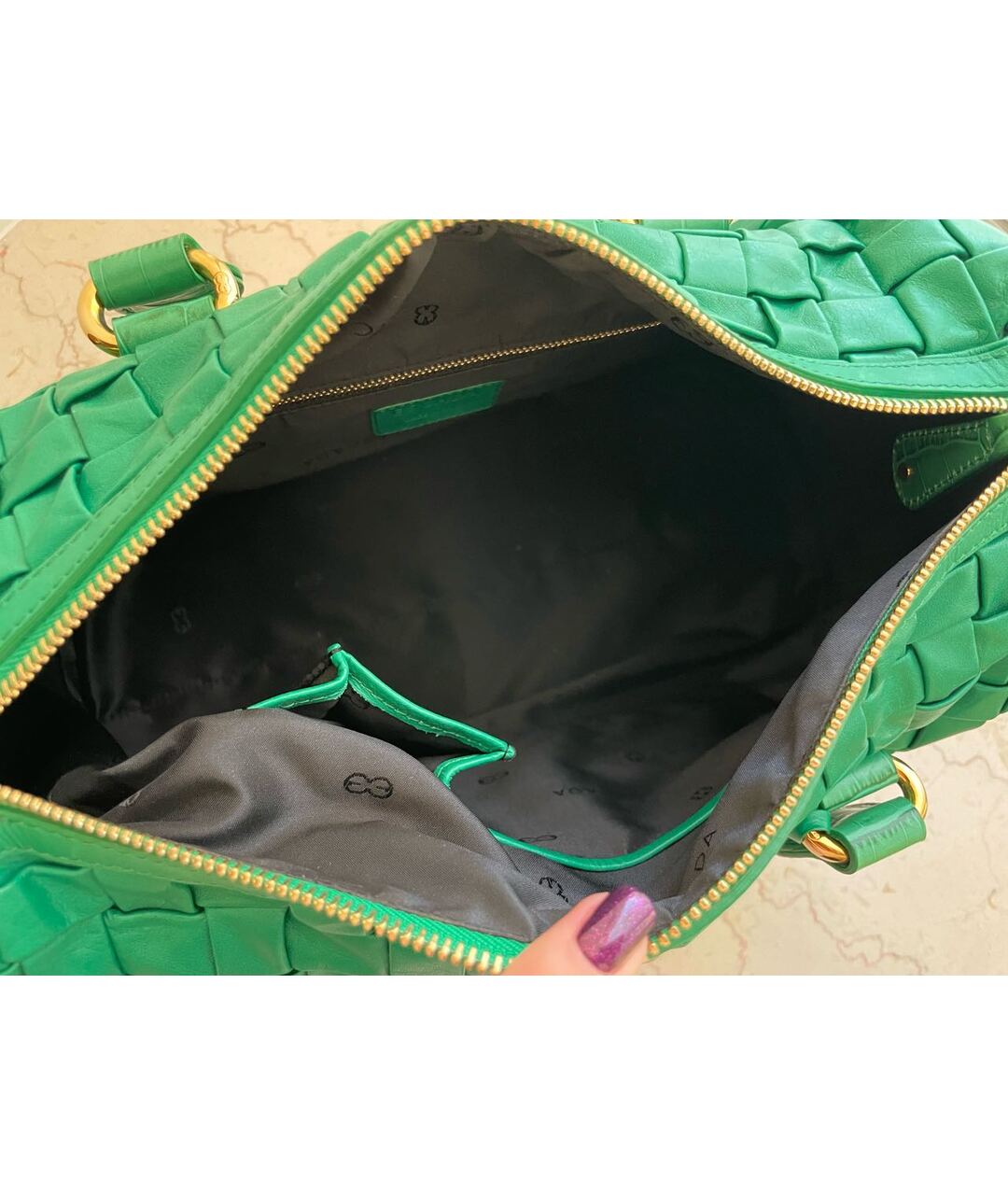 ESCADA Зеленая кожаная сумка тоут, фото 4
