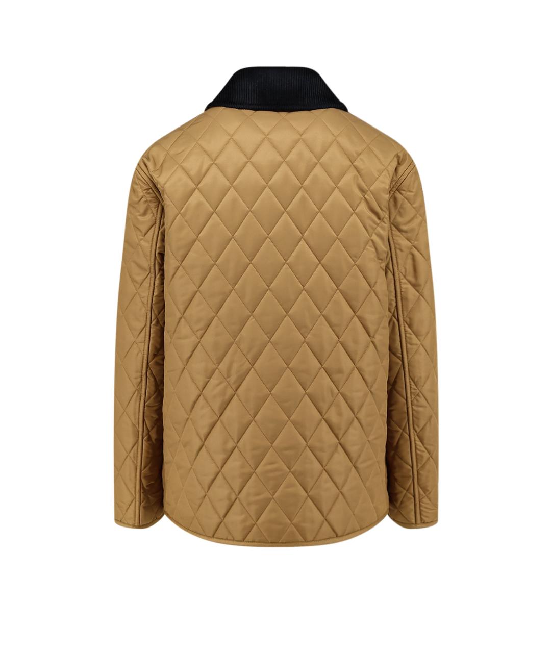 BURBERRY Бежевая полиэстеровая куртка, фото 2