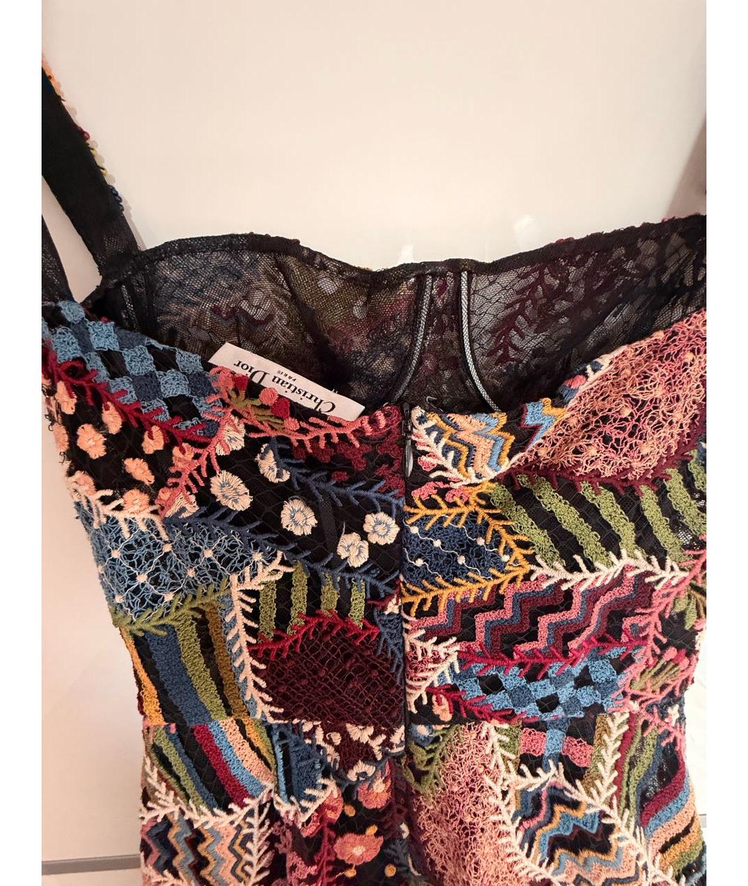 CHRISTIAN DIOR Мульти коктейльное платье, фото 6