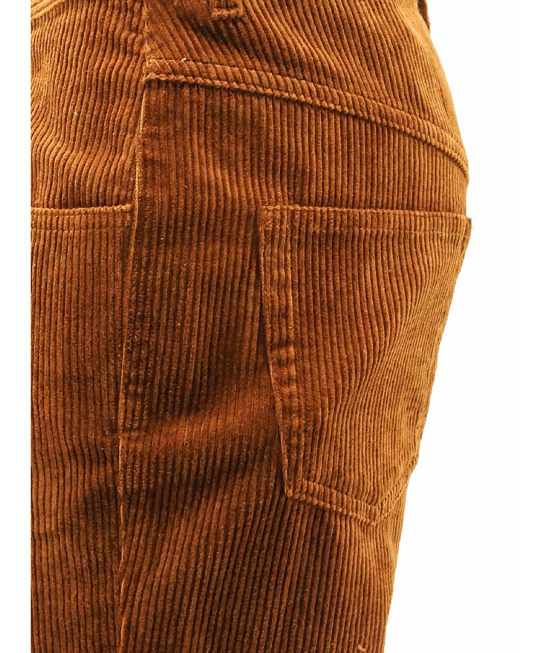 ISABEL MARANT ETOILE Коричневые хлопко-льняные джинсы клеш, фото 3