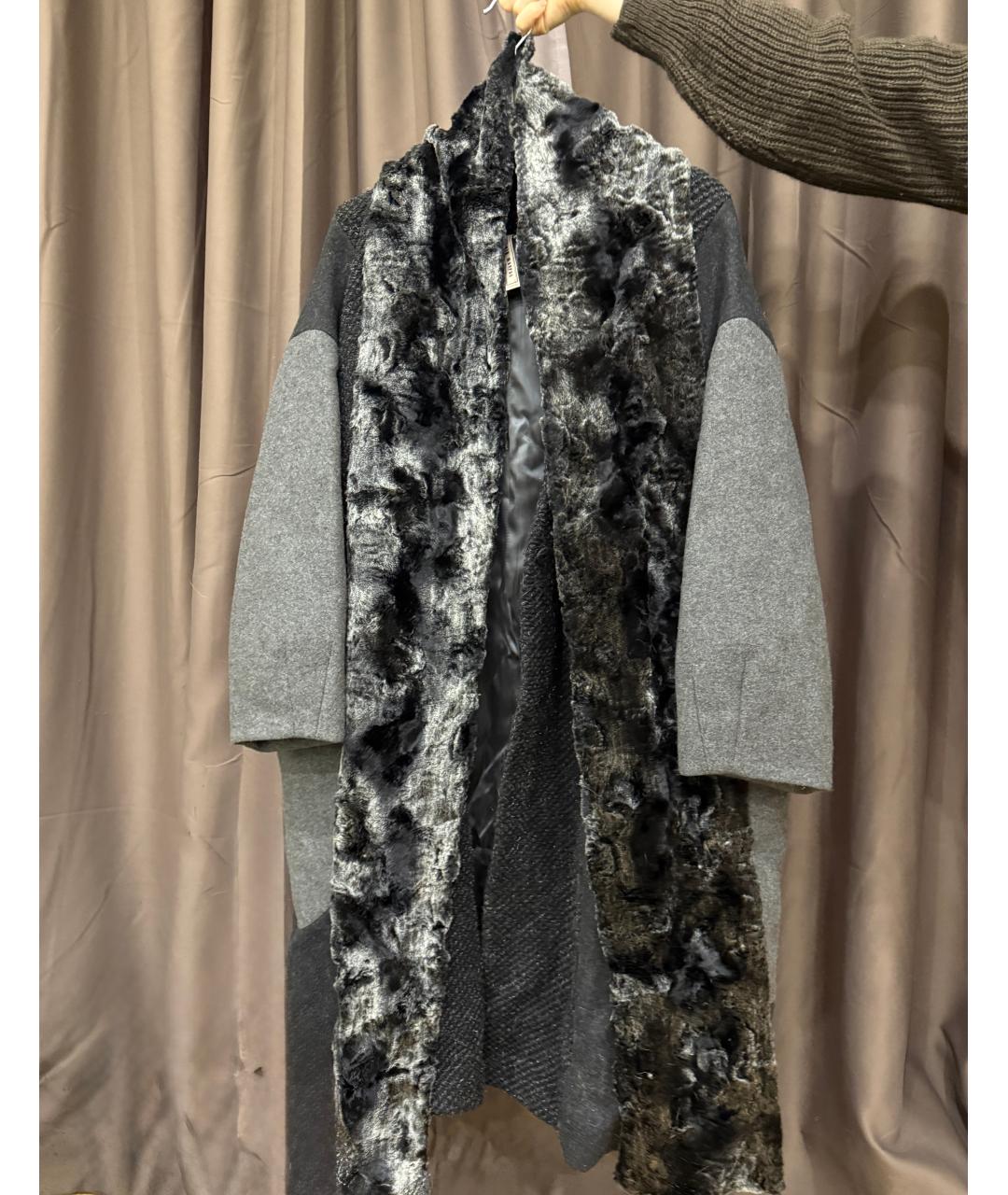 ANTONIO MARRAS Серое шерстяное пальто, фото 4