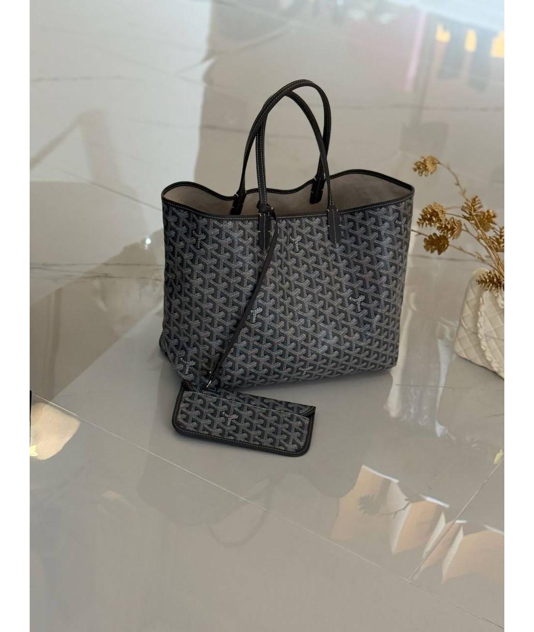 GOYARD Антрацитовая сумка тоут, фото 9