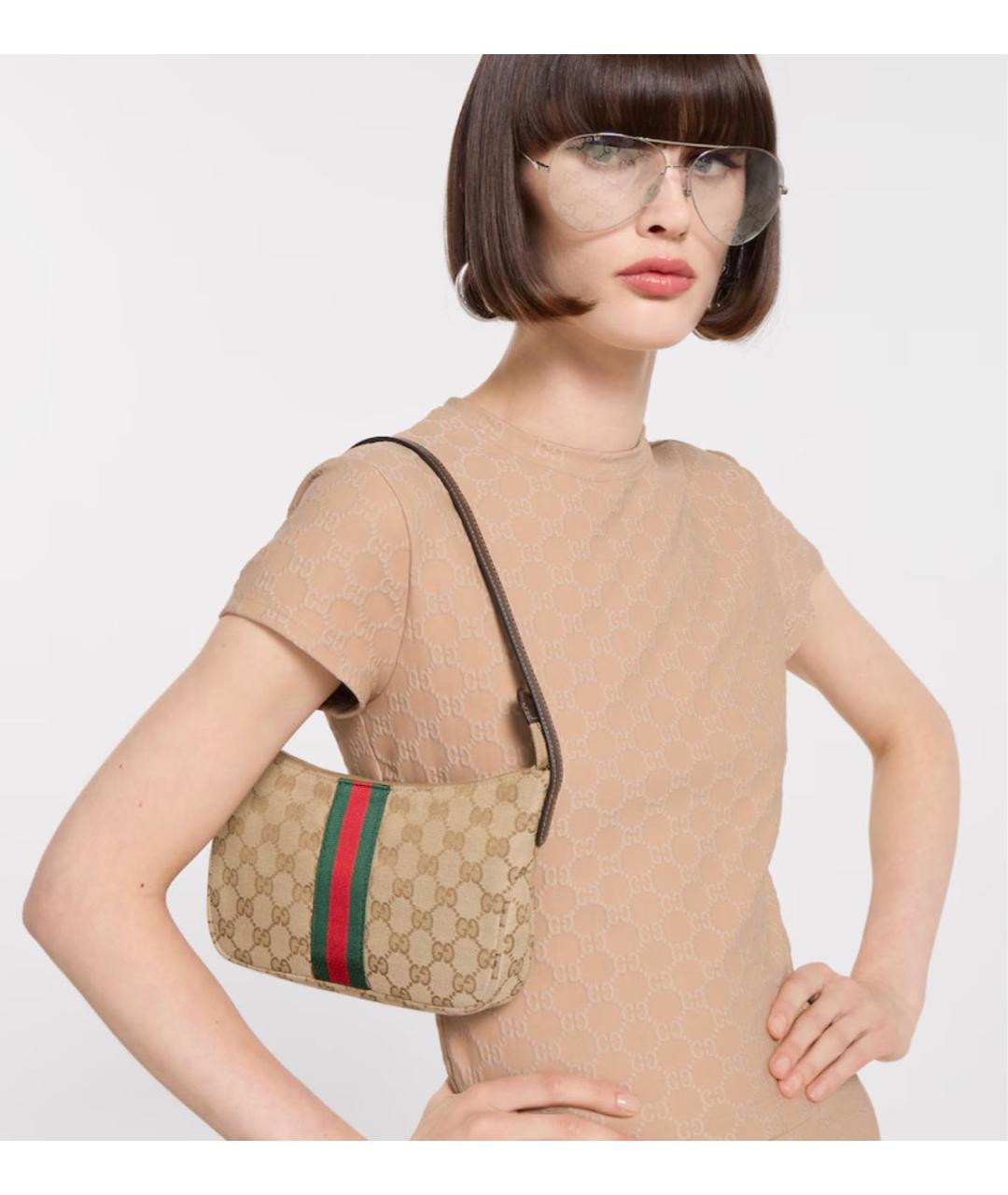 GUCCI Коричневая сумка через плечо, фото 6