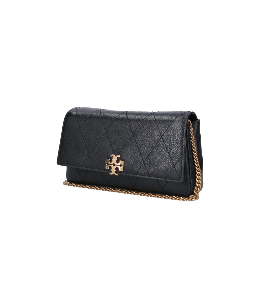 TORY BURCH Черная кожаная сумка через плечо, фото 2