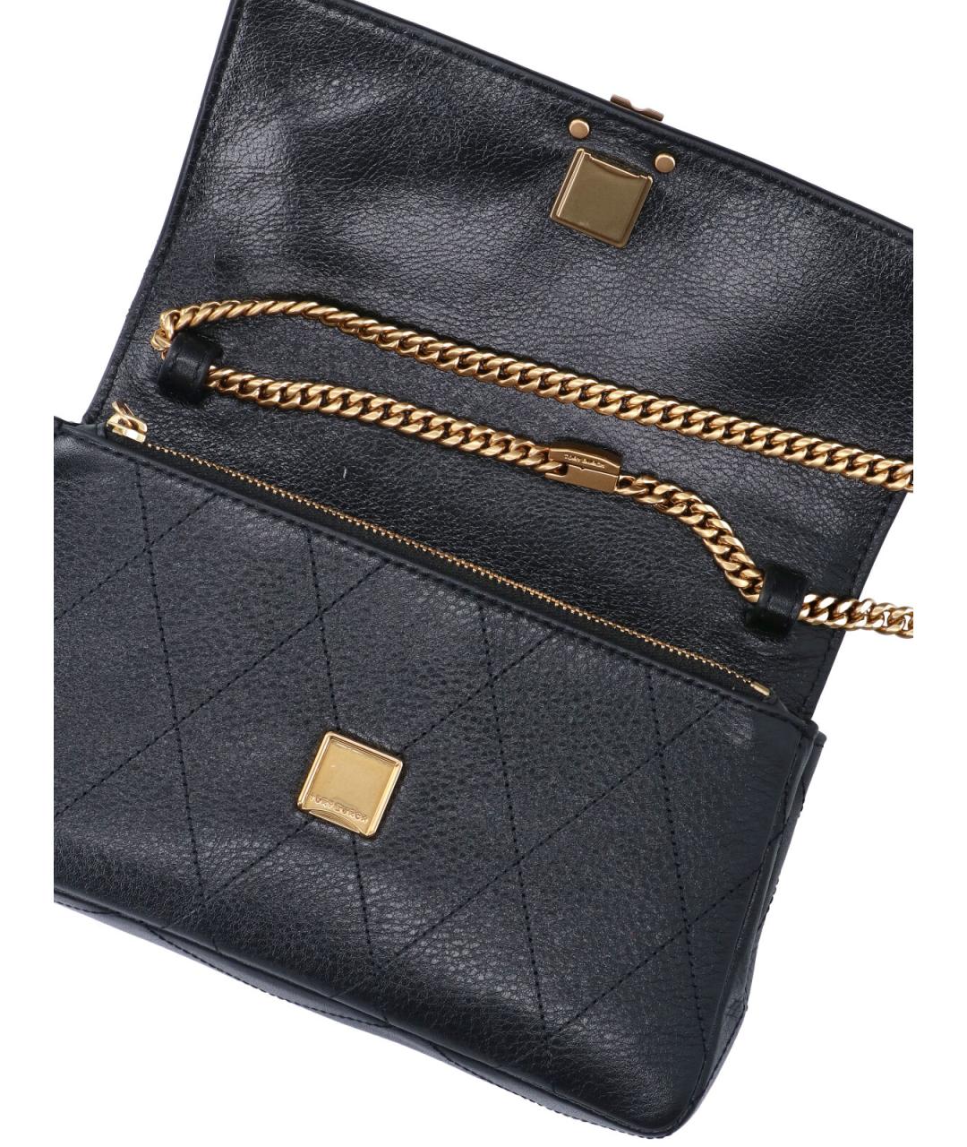 TORY BURCH Черная кожаная сумка через плечо, фото 4