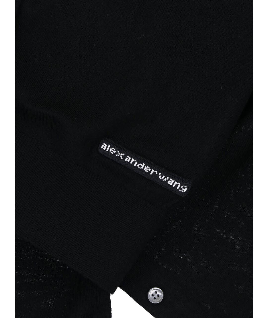 ALEXANDER WANG Черный шерстяной кардиган, фото 3