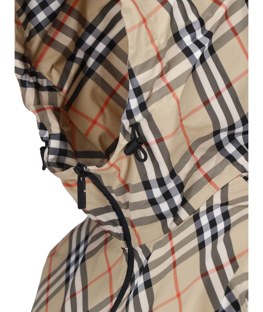 BURBERRY Бежевая полиэстеровая куртка, фото 4