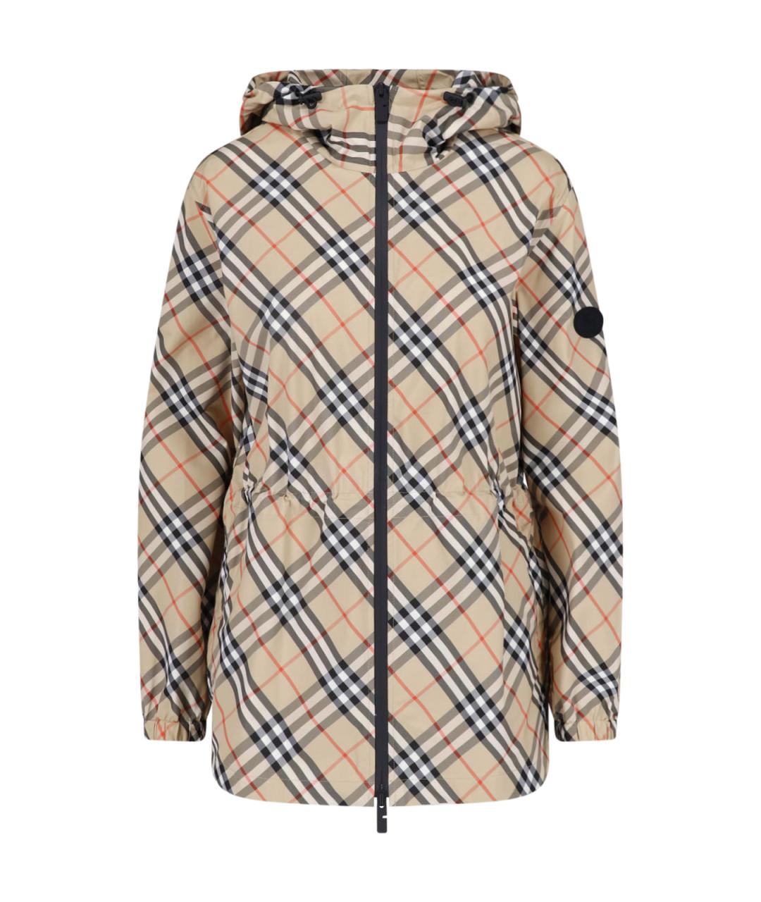 BURBERRY Бежевая полиэстеровая куртка, фото 1