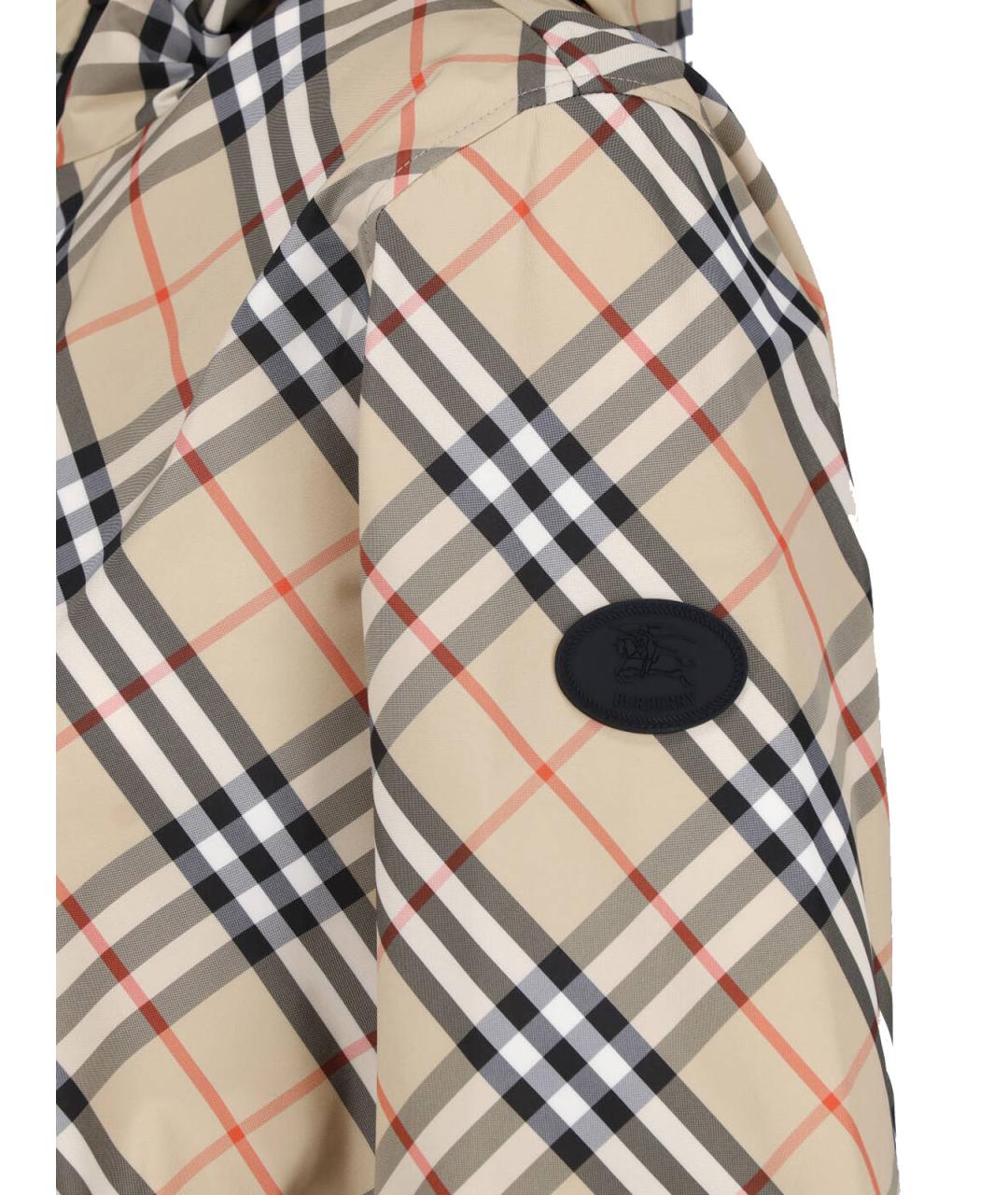 BURBERRY Бежевая полиэстеровая куртка, фото 3